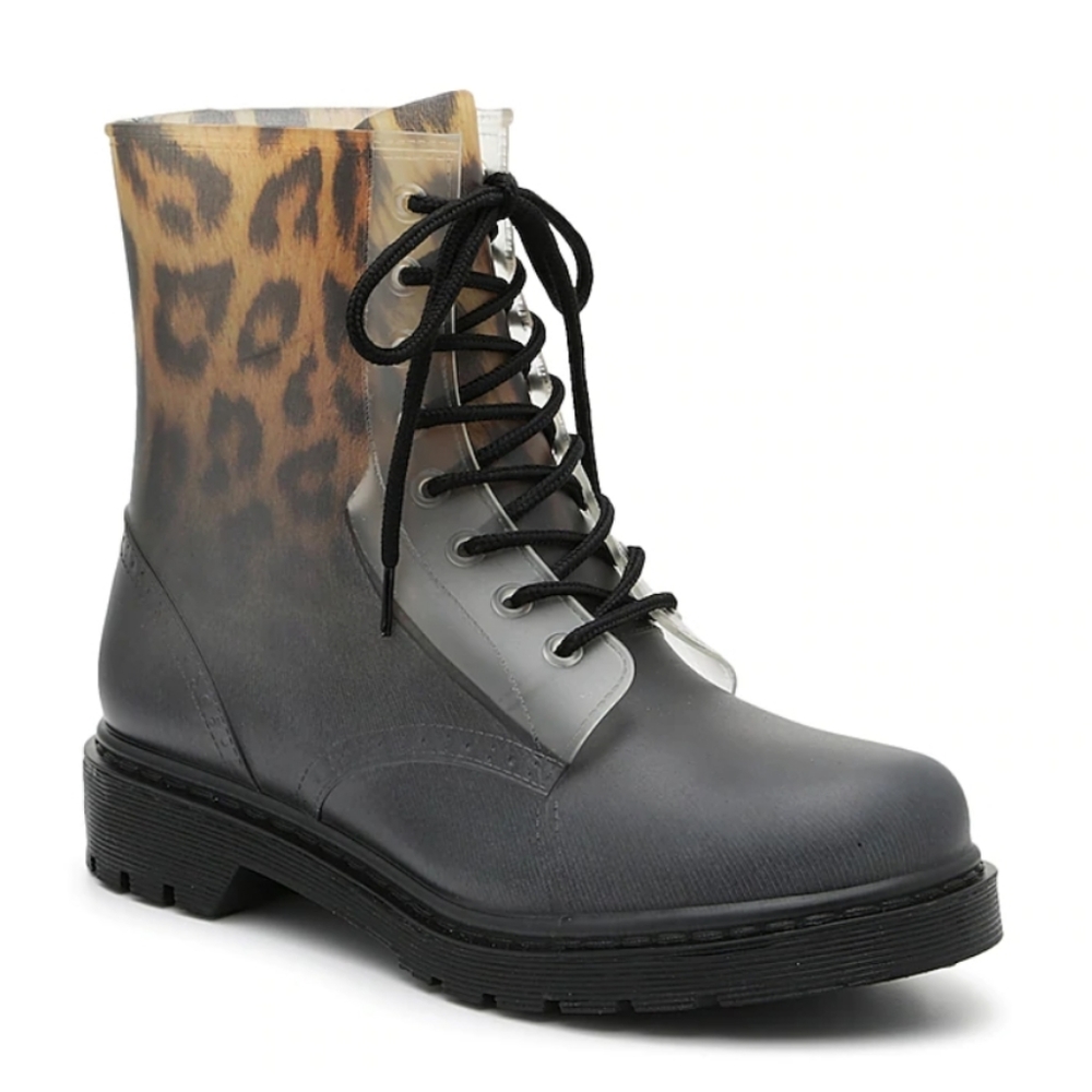 Mix No. 6 Leopard Rahima Combat/Rain Boot